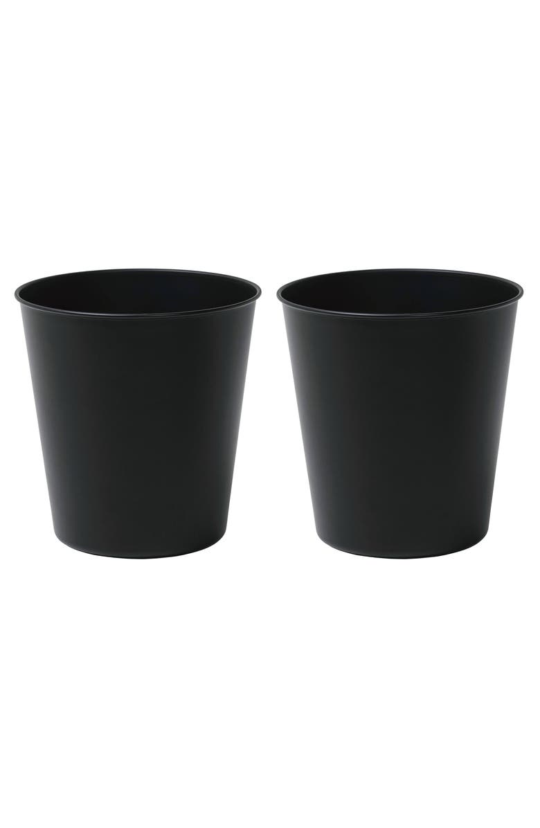 HAPPIMESS Nolan Modern Classic Smooth Steel 2 Gal Waste Bin, Main, color, Matte Black