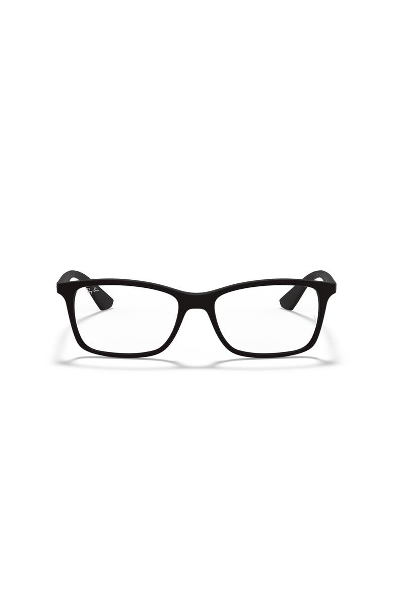 Ray-Ban 54mm Square optical glasses, Alternate, color, Black