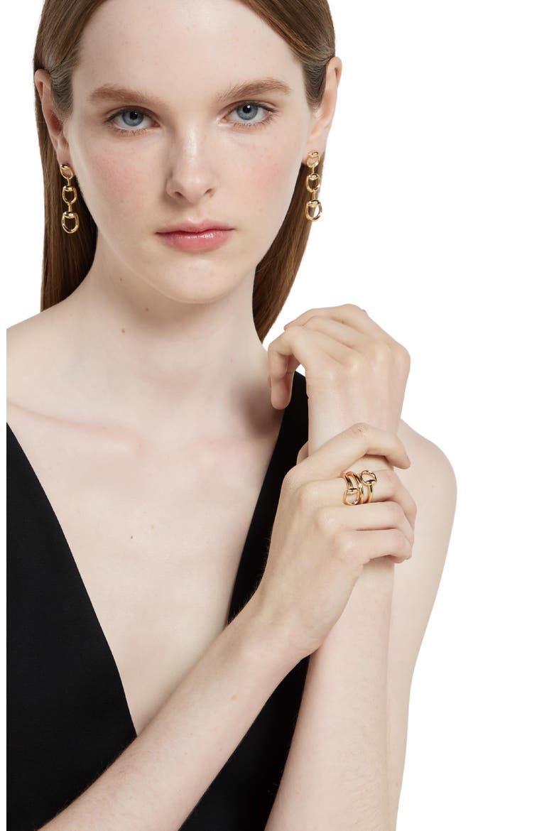 Horsebit Coil Ring, Alternate, color, YELLOW GOLD