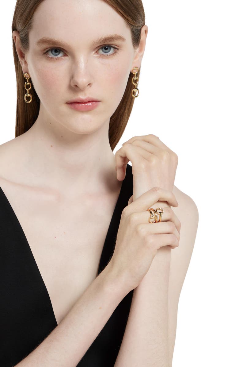 Gucci Horsebit Coil Ring, Alternate, color, Yellow Gold