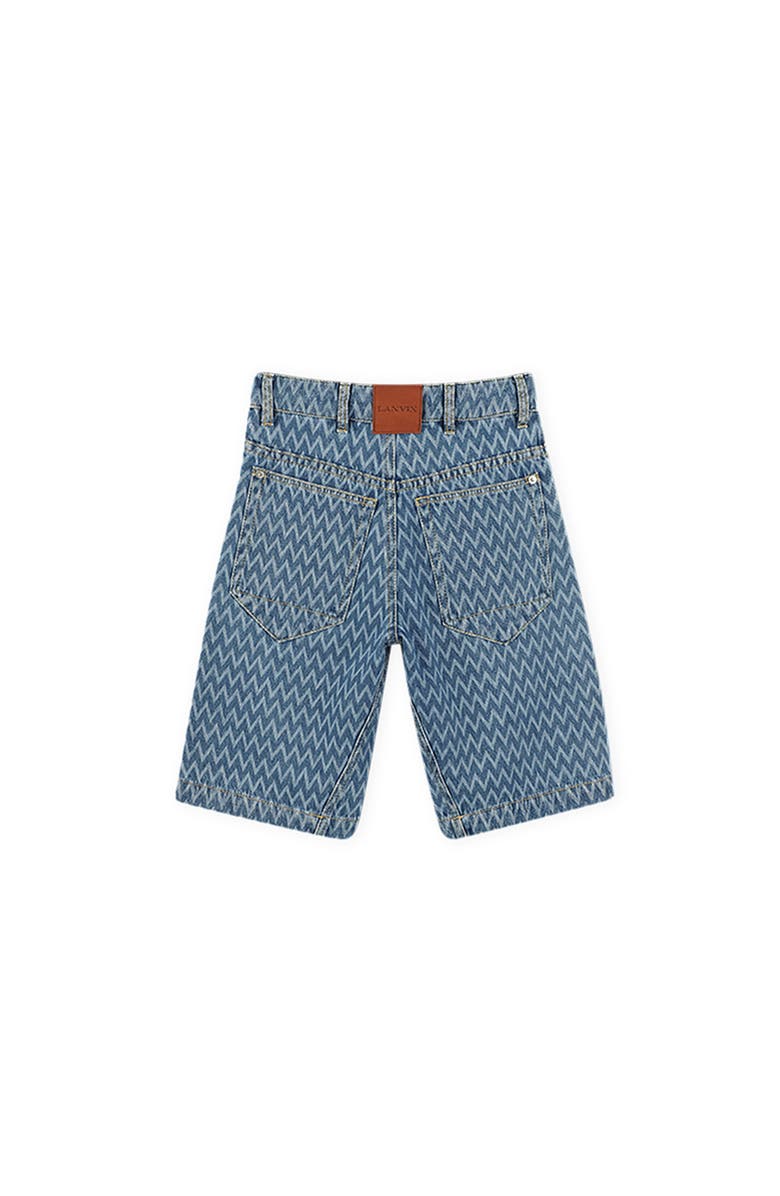 Lanvin KIDS LONG DENIM SHORTS, Alternate, color, 