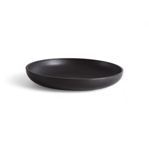 Gharyan Stoneware Youlha Pasta Plate, Set Of 4 In Black