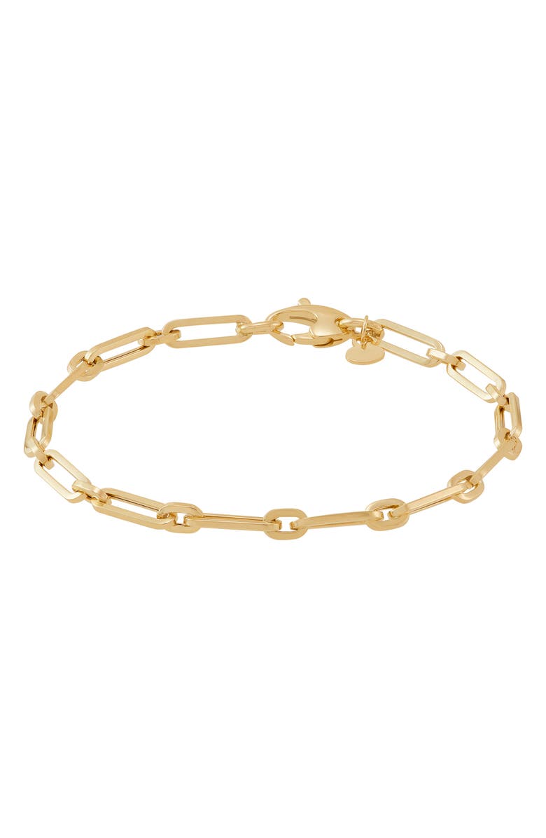 Frankie & Zoe Paper Clip Chain Bracelet, Alternate, color, Yellow Gold
