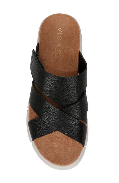 Vionic Uptown Sunset Slide Sandal In Black