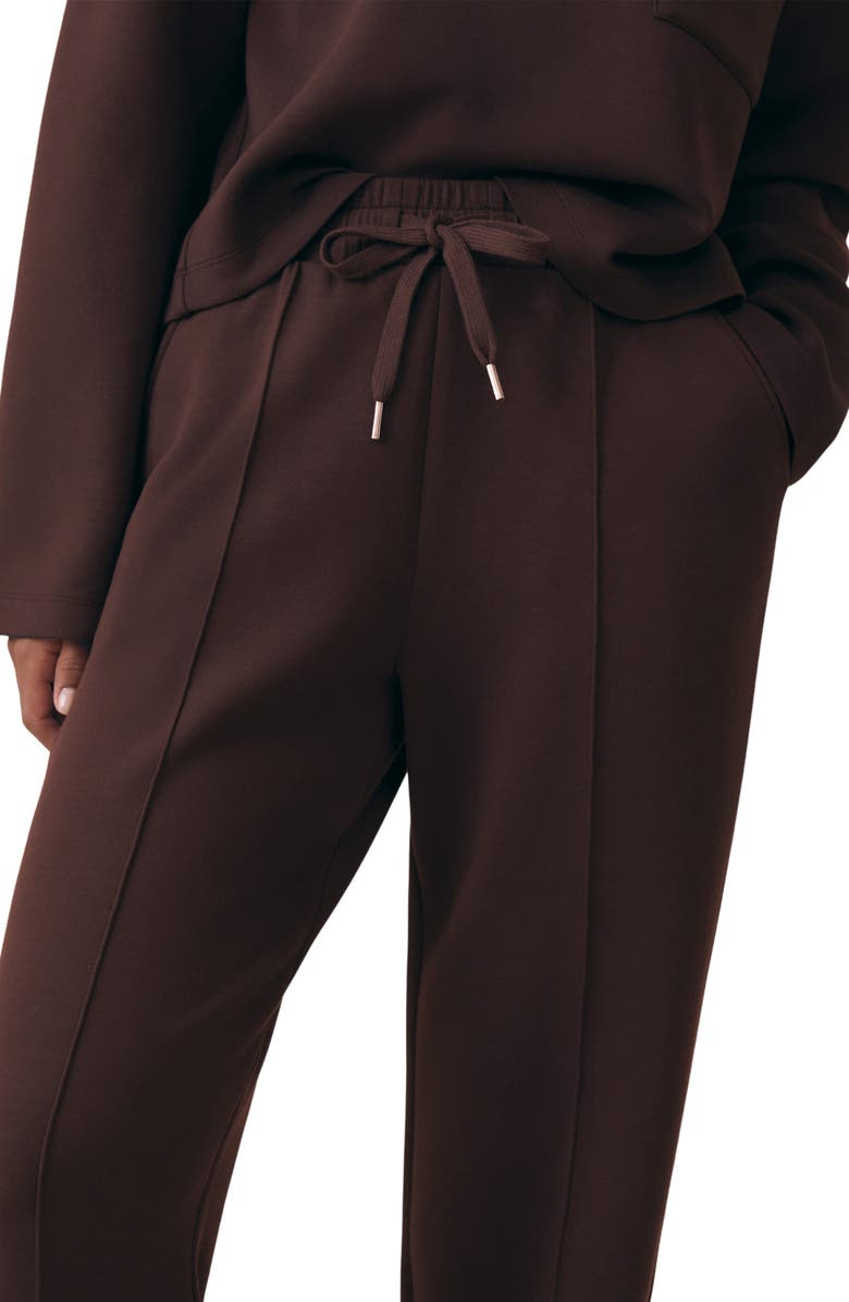 Reiss Jemma Pintuck Pleat Front Drawstring Pants, Alternate, color, Dark Chocolate