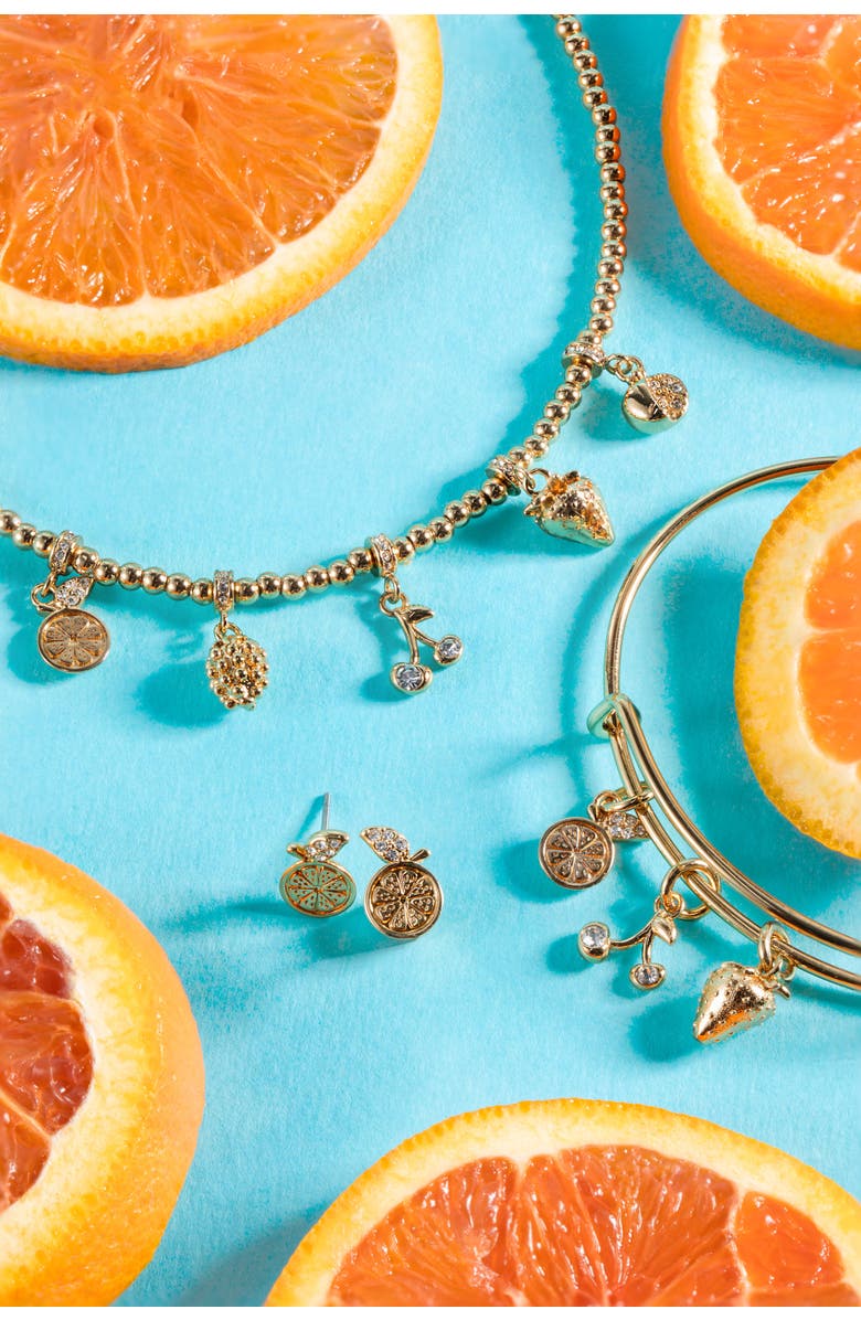 Alex and Ani Summer Fruits Charm Bangle, Alternate, color, 