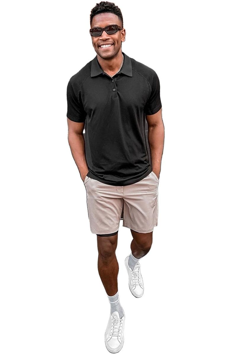 Fabletics Men's The Training Day Polo, Alternate, color, Black