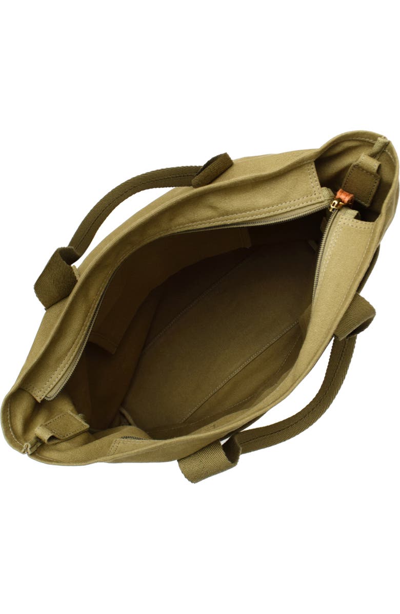 New Amsterdam Leatherworks Ayla Canvas Tote Bag, Alternate, color, Olive