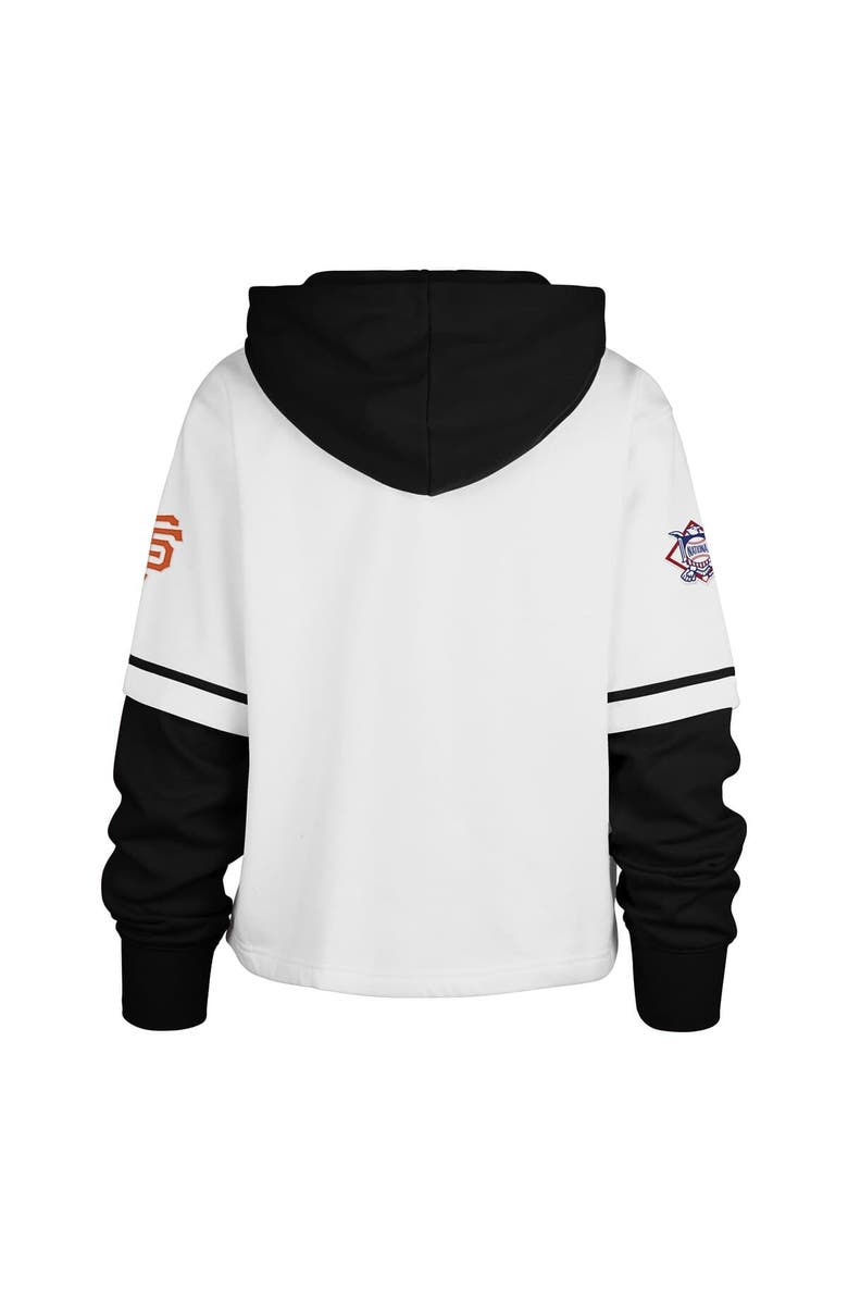'47 Women's '47 White San Francisco Giants Trifecta Shortstop Cropped Pullover Hoodie, Alternate, color, 