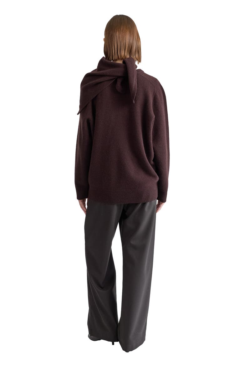 Wool V Neck Sweater, Alternate, color, Dark Brown