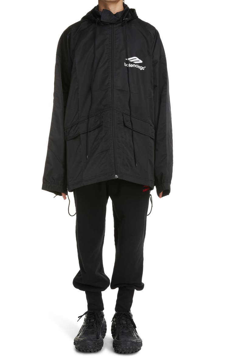 Balenciaga Sporty B Oversize Joggers, Alternate, color,