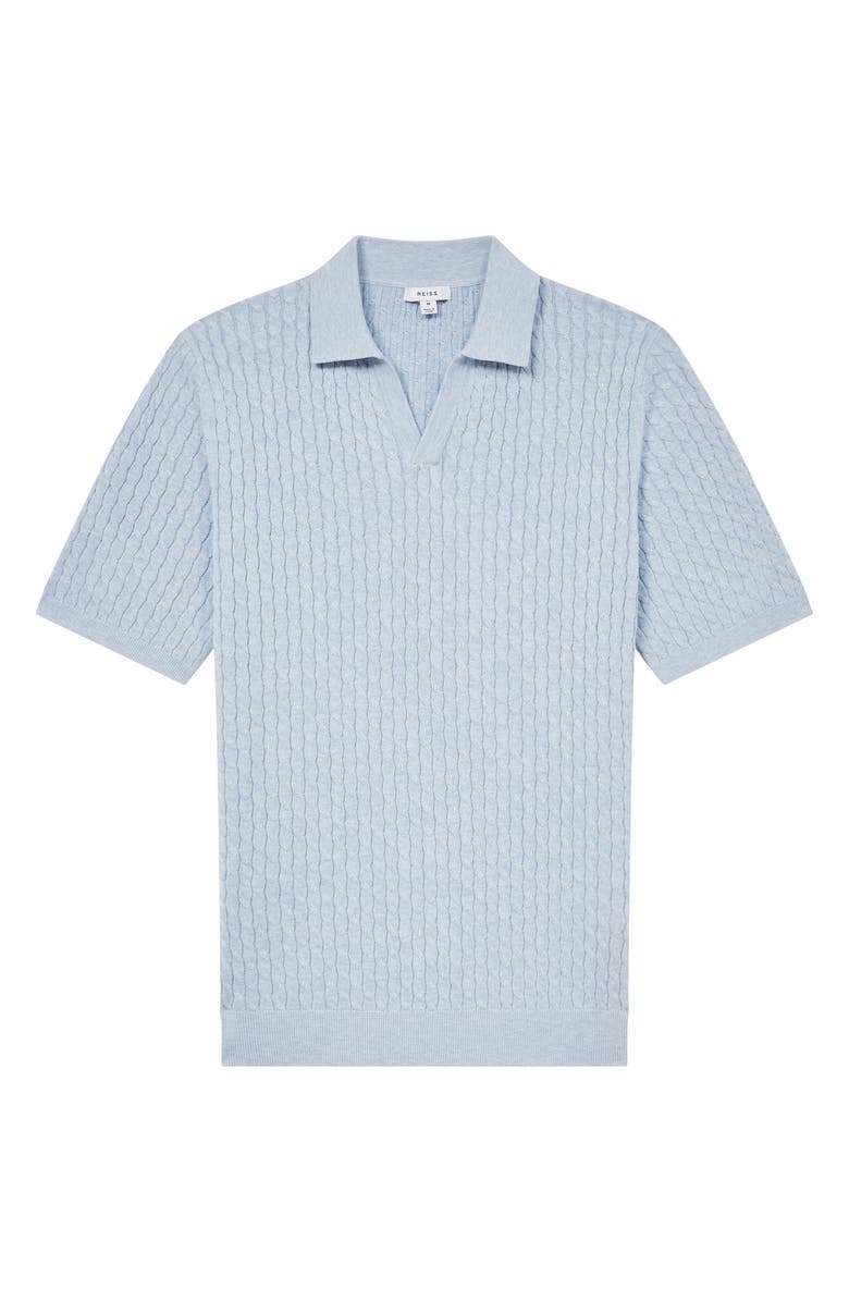 Reiss Federico Cable Polo Sweater, Alternate, color,