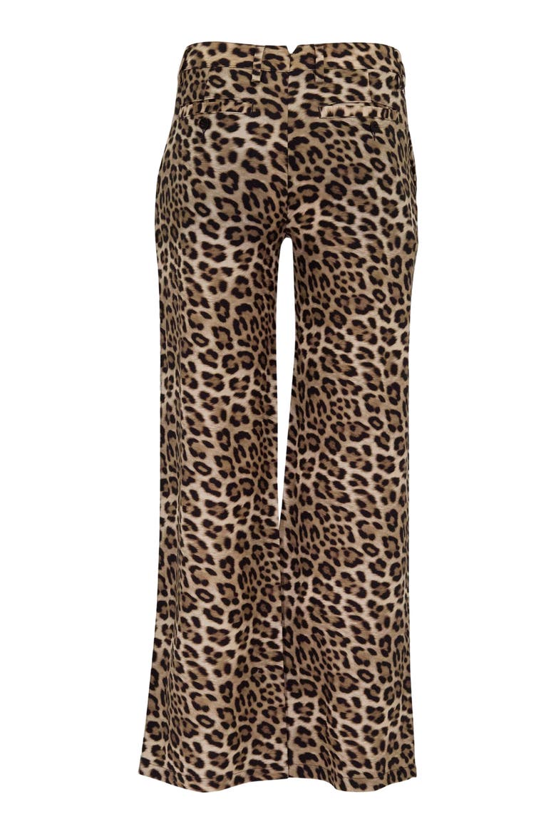 Leopard Womens Wool Wide-leg Pant, Alternate, color, LEOPARD BROWN