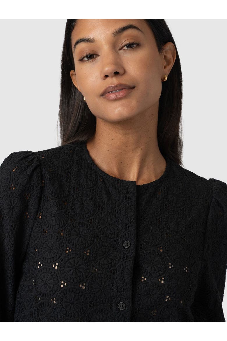 Tabitha Blouse, Alternate, color, Black Broderie