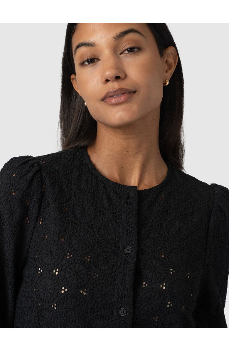 Saint + Sofia Tabitha Blouse, Alternate, color, Black Broderie