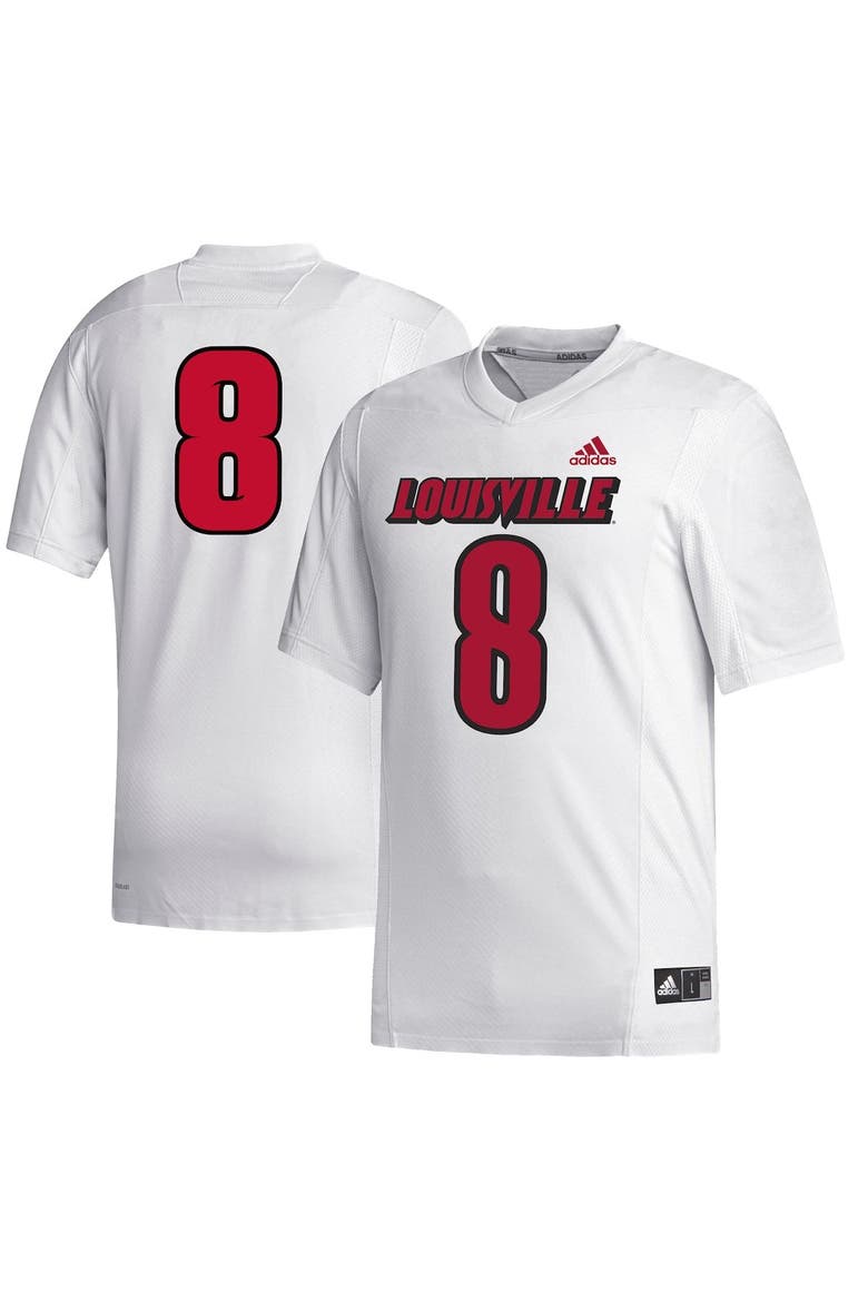 Men's adidas #8 White Louisville Cardinals Alumni Replica Jersey, Main, color, White