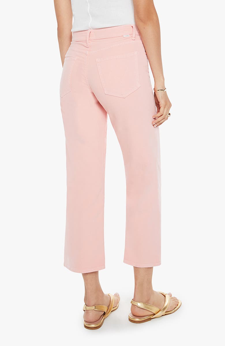 MOTHER The Maven High Waist Ankle Wide Leg Jeans, Alternate, color, Long Time No Candlelight Peach
