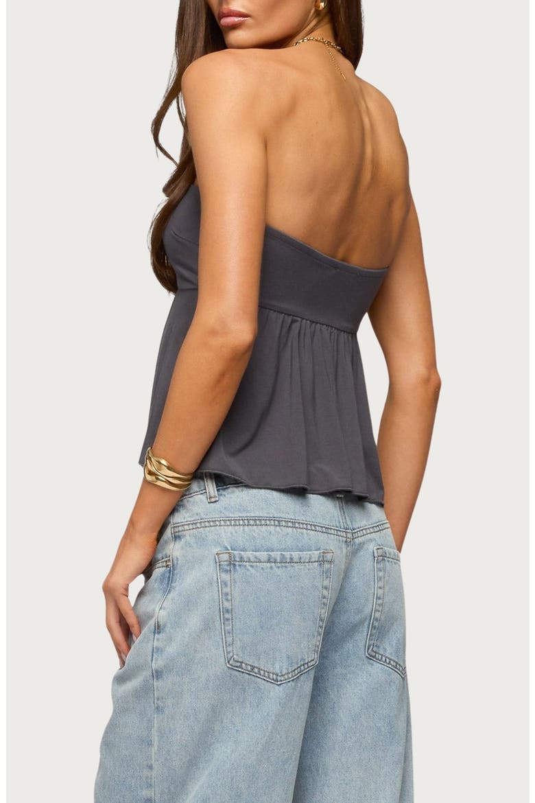Nikita Strapless Cutout Top, Alternate, color, GRAY