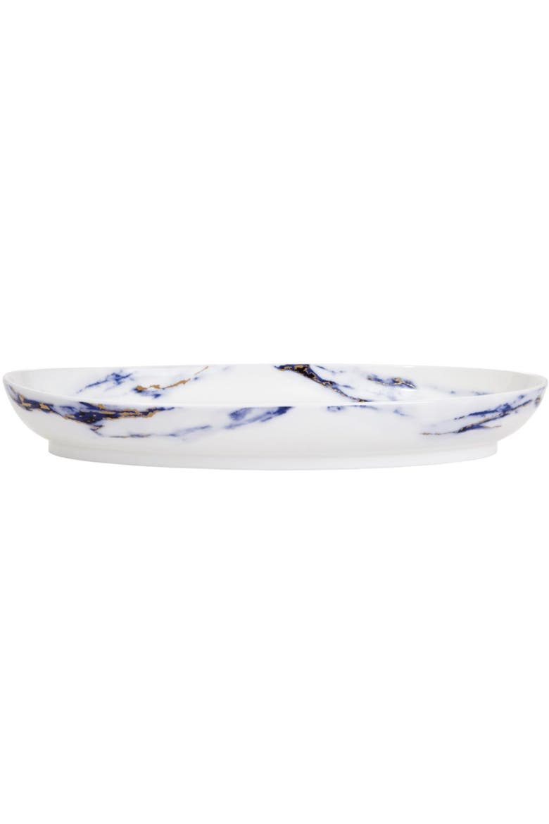 Marble Azure 16 Inch Deep Oval Platter, Main, color, White