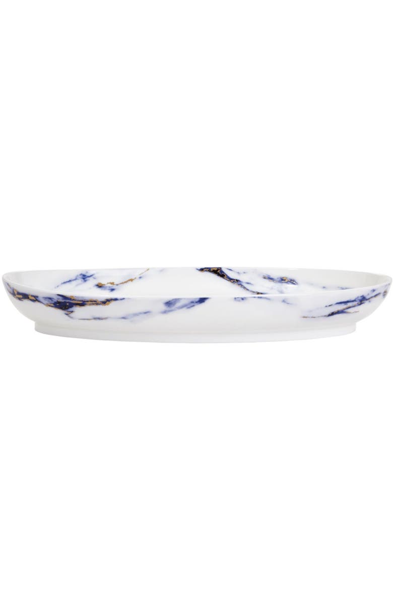 Prouna Marble Azure 16 Inch Deep Oval Platter, Main, color, White