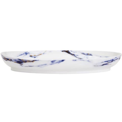 Marble Azure 16 Inch Deep Oval Platter