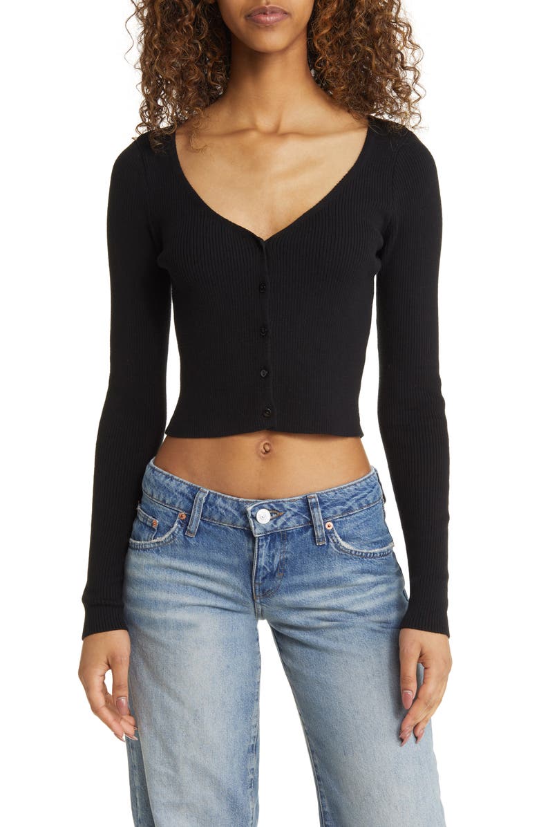BP. Rib Crop Cardigan, Main, color, 