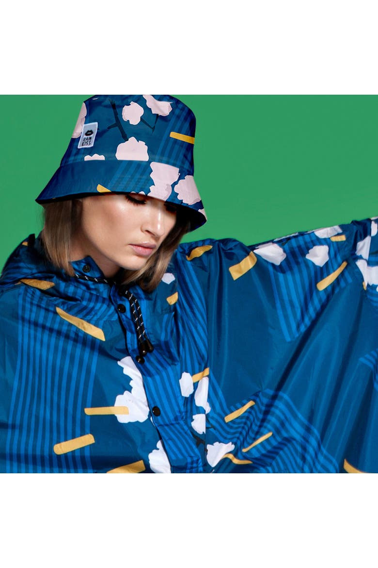 Bucket Hat Japanese Blossom, Alternate, color, Blue