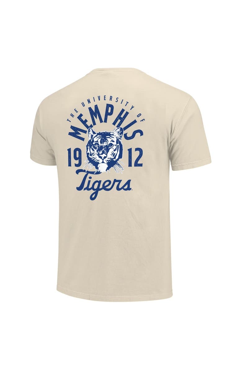 IMAGE ONE Men's Cream Memphis Tigers Comfort Colors Mascot Overlay T-Shirt, Alternate, color, 