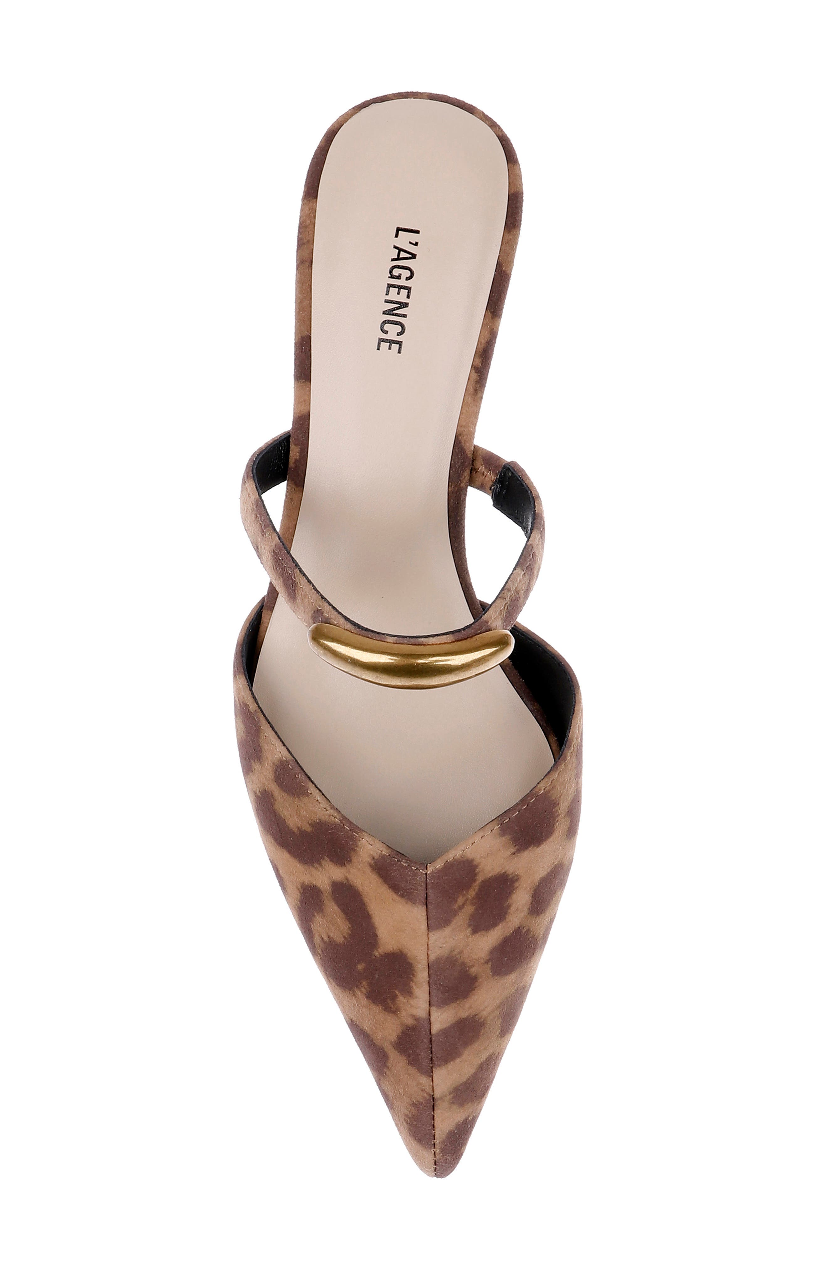 L'AGENCE Catania Mule, Alternate, color, Leopard Print Calf Hair