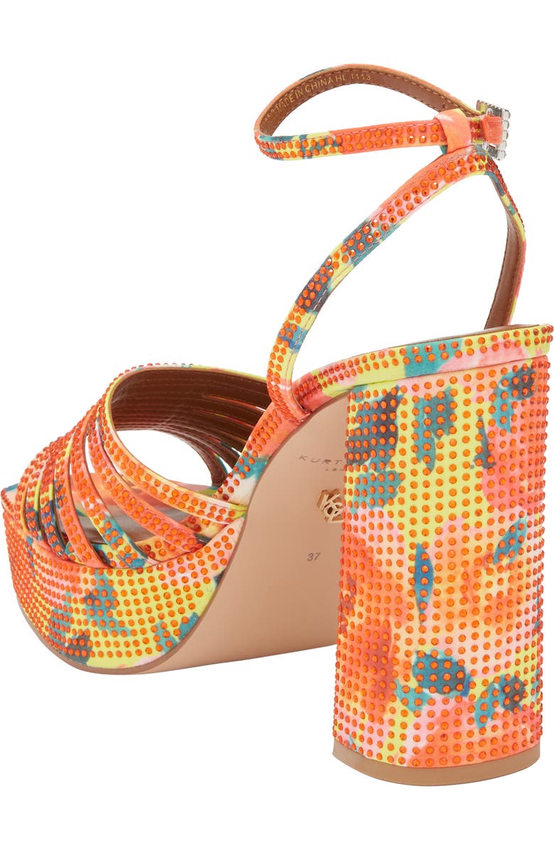 Kurt Geiger London Pierra Ankle Strap Platform Sandal, Alternate, color, Orange