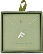 Leith Pavé Cubic Zirconia Initial Pendant Necklace