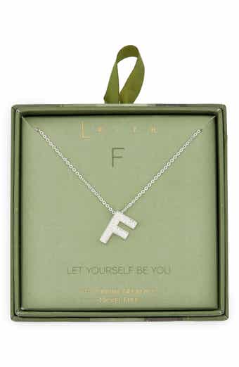 Leith Pavé Cubic Zirconia Initial Pendant Necklace