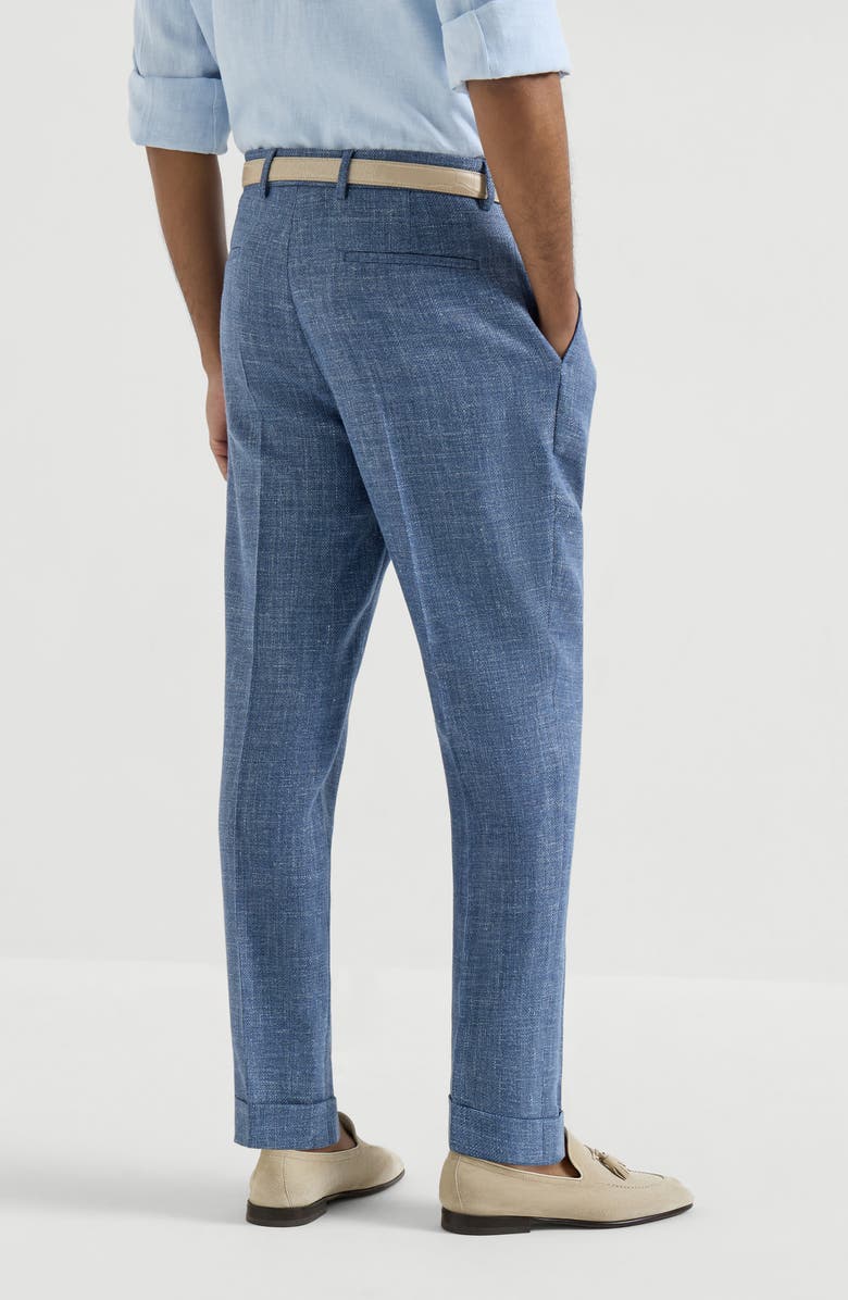 Brunello Cucinelli Hopsack trousers, Alternate, color, Denim