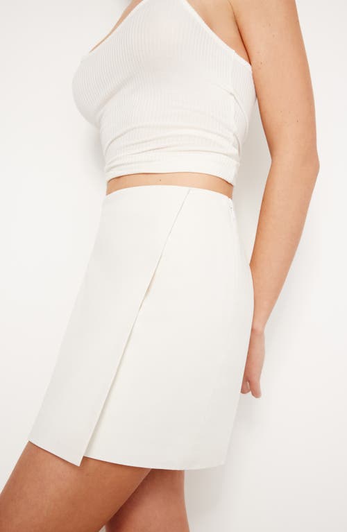 Good American Women's Cotton-blend Mini Wrap Skirt In Cloud White001