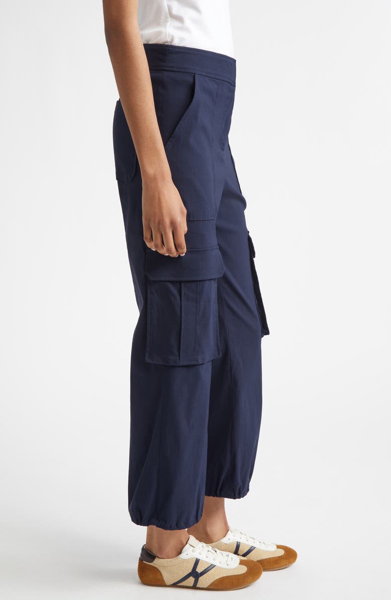 Veronica Beard Dari Crop Cargo Pants, Alternate, color, Navy