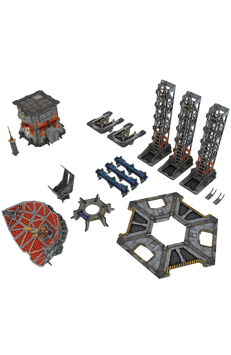 TinkerTurf Scifi Terrain, Satcomm Installation Neutral Theme, Alternate, color, Multicolored