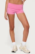 EDIKTED Marleaux Foldover Stretch Cotton Shorts