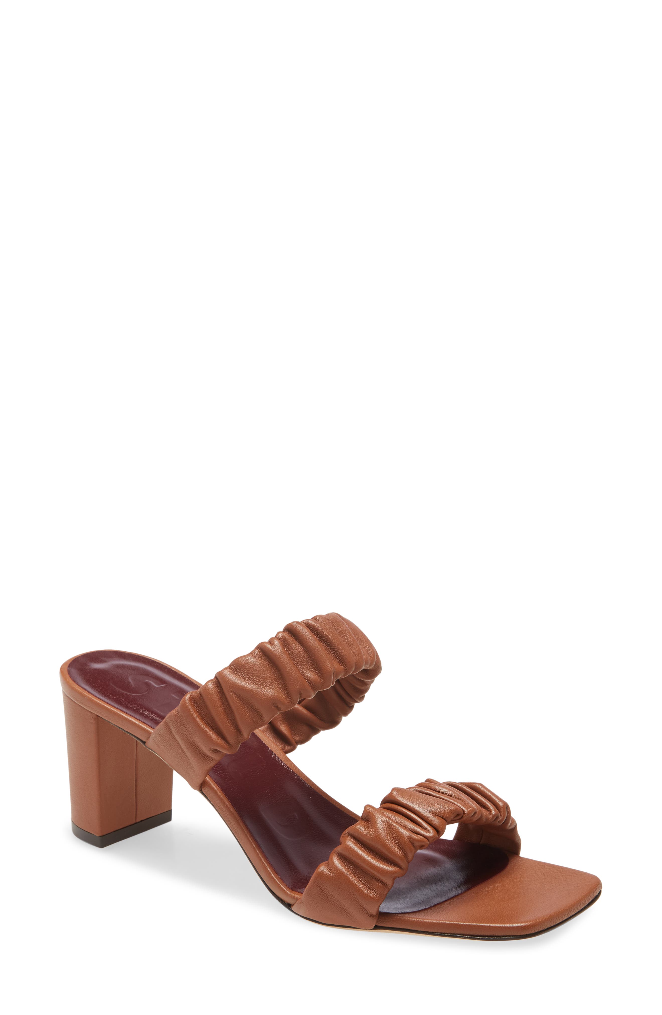 STAUD Frankie Ruched Slide Sandal