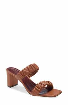 STAUD Frankie Ruched Slide Sandal