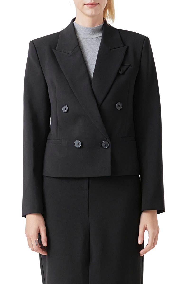 Grey Lab Double Breasted Blazer, Main, color,