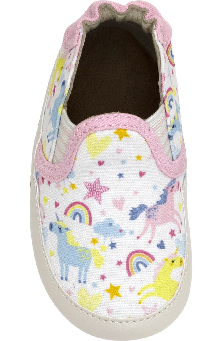 Robeez<sup>®</sup> Mini Unicorn Crib Shoe, Alternate, color, White
