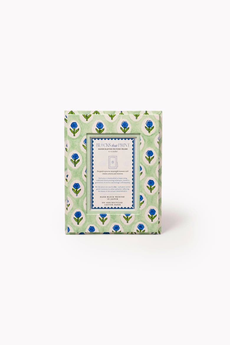Block Print Photo Frame, Alternate, color, Mint