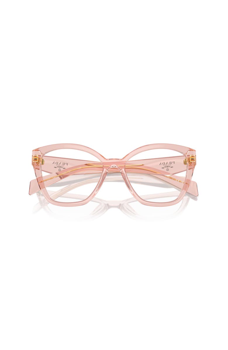 Prada 52mm Irregular optical glasses, Alternate, color, Pink