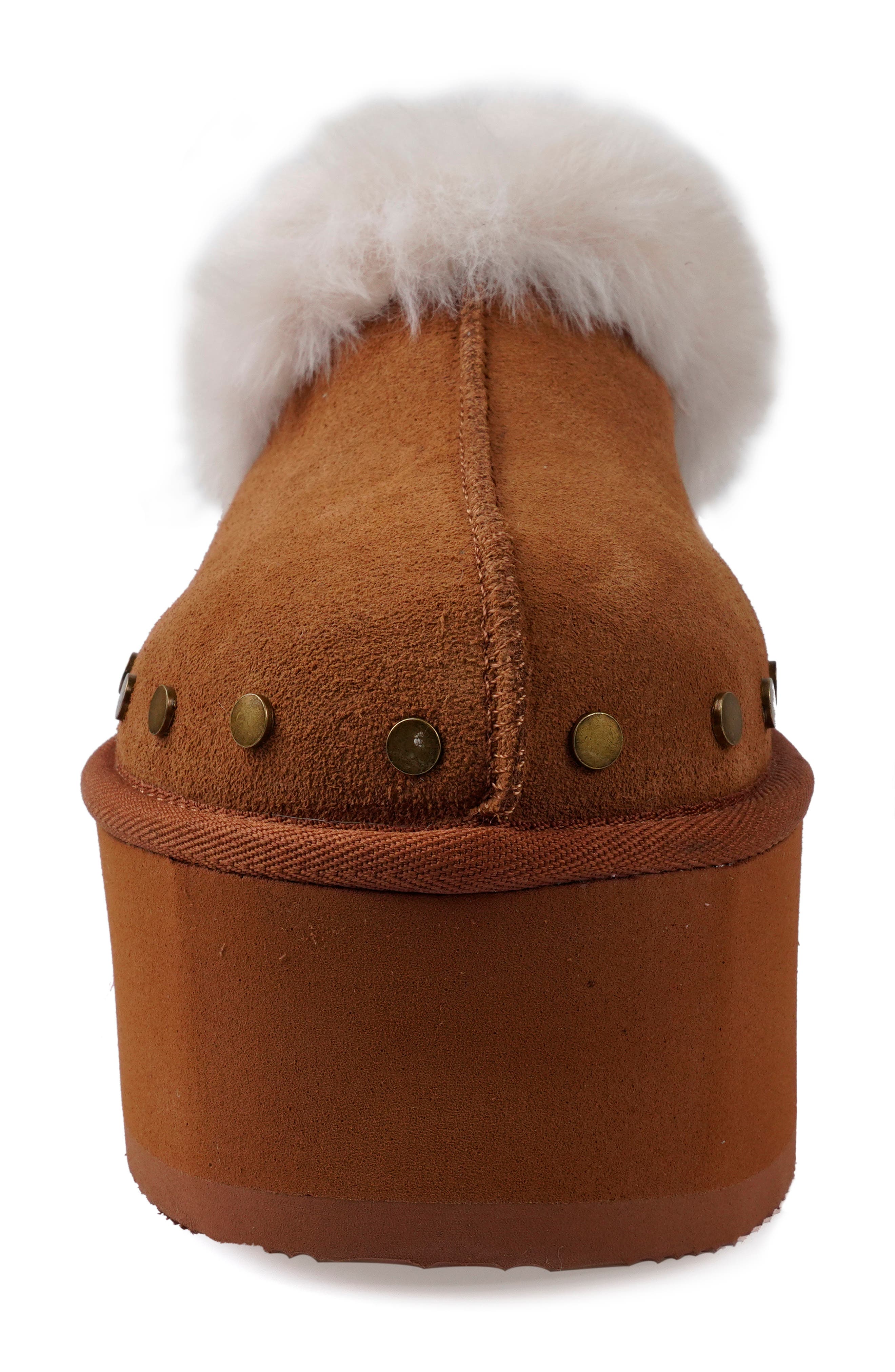 Sabi Faux Fur Platform Clog, Alternate, color, BEIGE