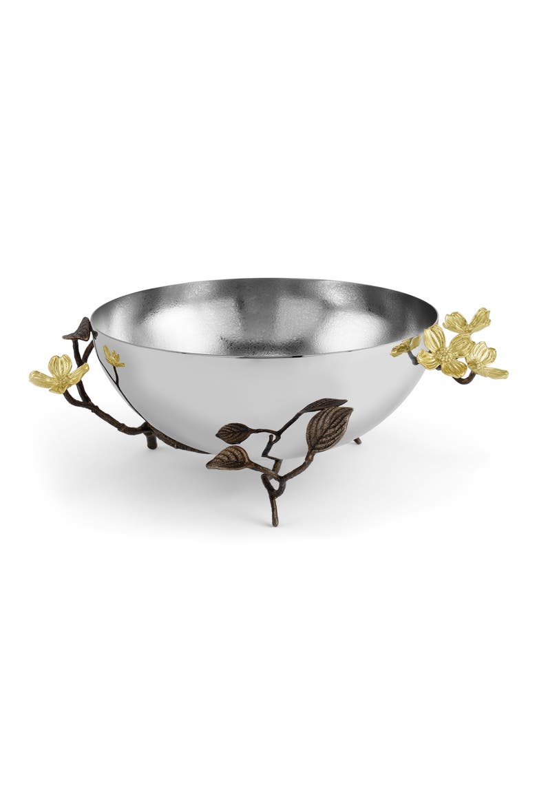 Dogwood Serving Bowl, Alternate, color, SILVER/ GOLD/ BRASS