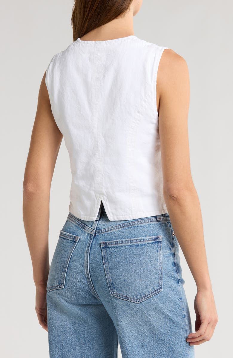 Pistola Vero Cotton Crop Vest, Alternate, color, White