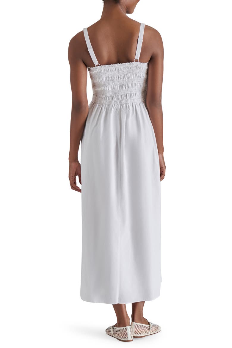 Adriana Smocked Maxi Dress, Alternate, color, WHITE
