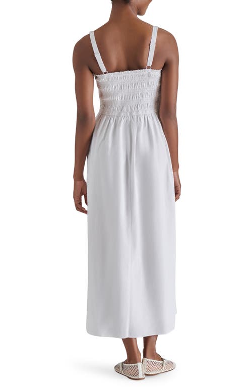 Steve Madden Adriana Smocked Maxi Dress In White