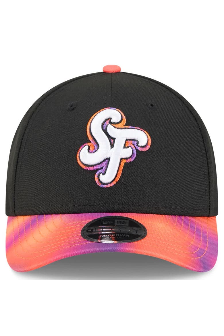 Men's New Era  Black/Orange San Francisco Giants 2025 City Connect 9FORTY M-Crown Adjustable Hat, Alternate, color, Black