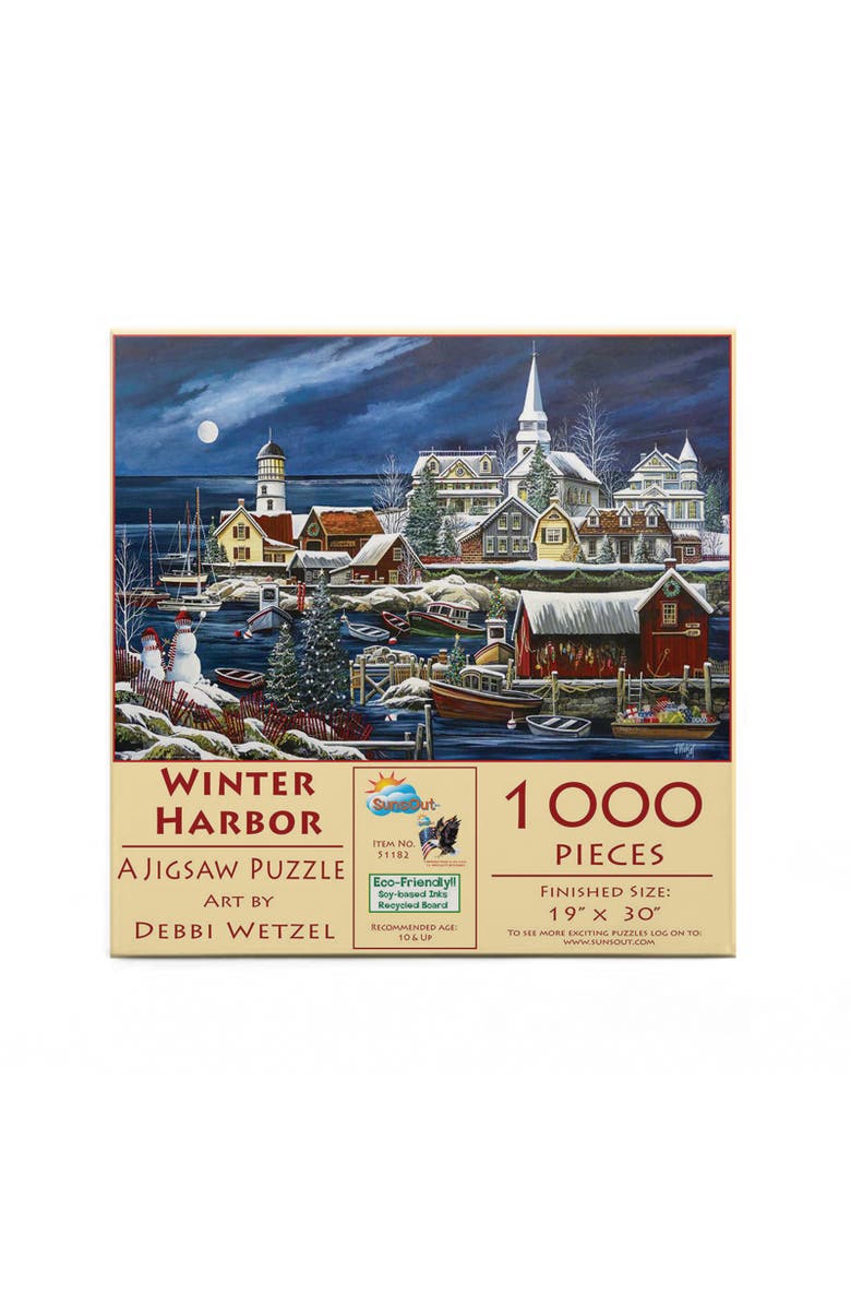 Sunsout Winter Harbor 1000 piece Jigsaw Puzzle for Adults, Alternate, color, Multicolor